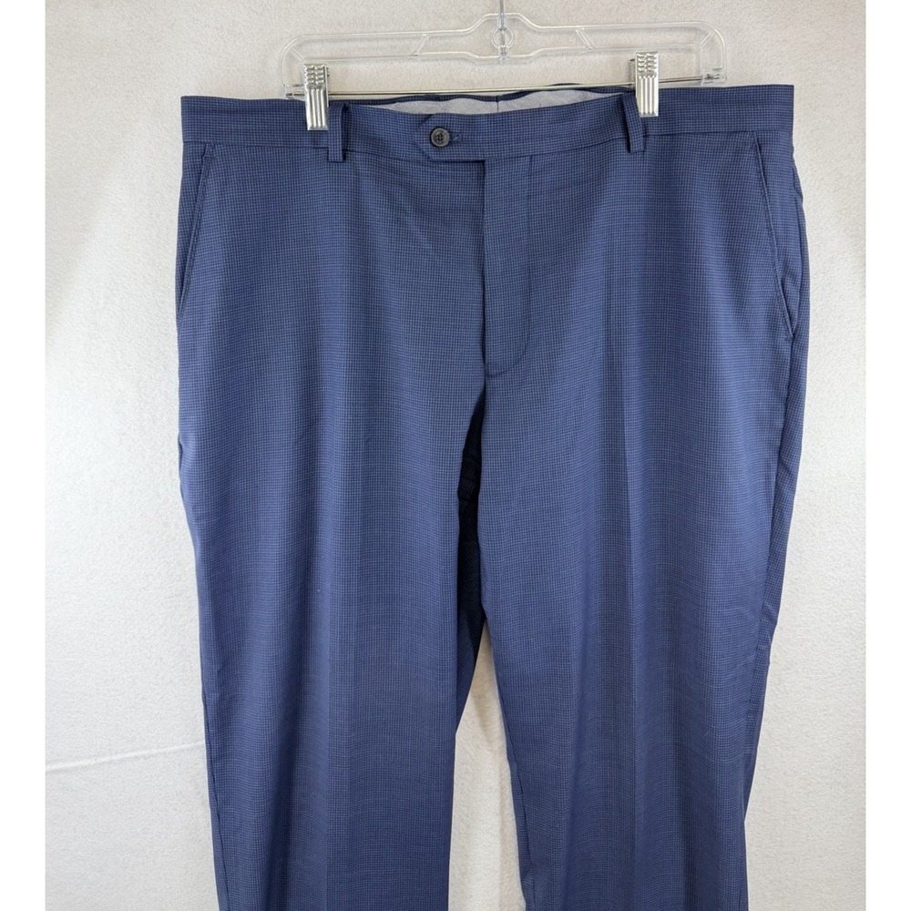 Jos A Bank 38x29 Blue Houndstooth 1905 Stretch Wool Blend Mens‎ Dress Pants